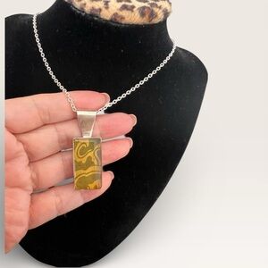 Assimetrical  Silver Pendant Necklace